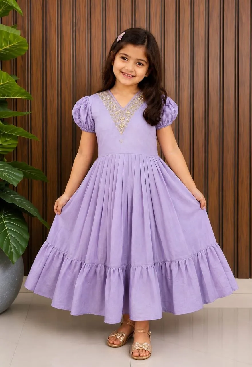 Buy Pari Roman Cotton Long Gown For Women Wholesale In India 2026