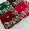 Kusum 815 Fandy Satin Embroidery Thread Work Festival Saree Manufacturer Wholesale