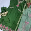 Beautiful Zarin 05 Chanderi Cotton Festival Kurti Pant Dupatta Set Online Surat 2026