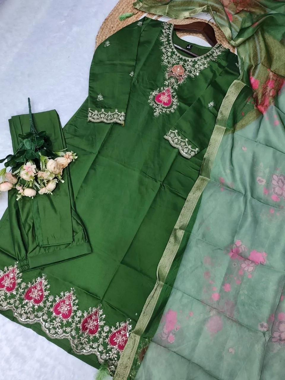 Beautiful Zarin 05 Chanderi Cotton Festival Kurti Pant Dupatta Set Online Surat 2026