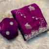 SNT Space Silk Saree With Embroidery Work Wedding Collection