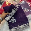 Beautiful SNT Crush Silk Saree With Sequence Embroidery Work 2026