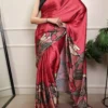 WMN 7012 Kalyzaa Satin Silk Printed Party Wear Sraee Online
