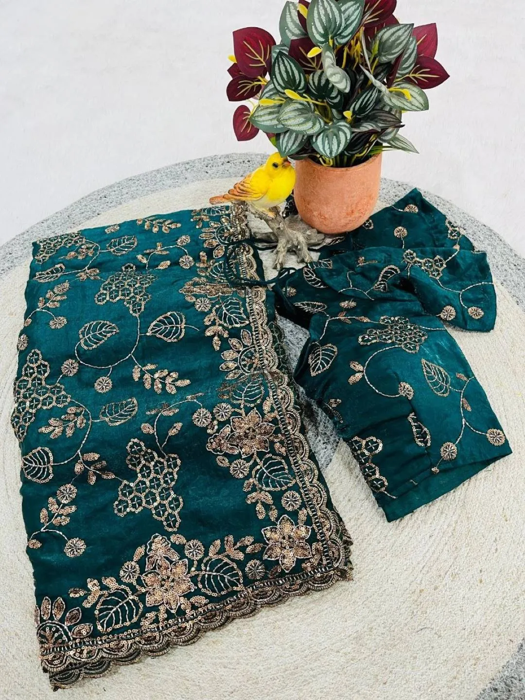 Buy RBC 6080 Fandy Satin Silk Sequence Wedding Saree Online 2026