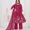 Stylish Lila 159 Cotton Thread Embroidery Festival Anarkali Readymade Dress 2026