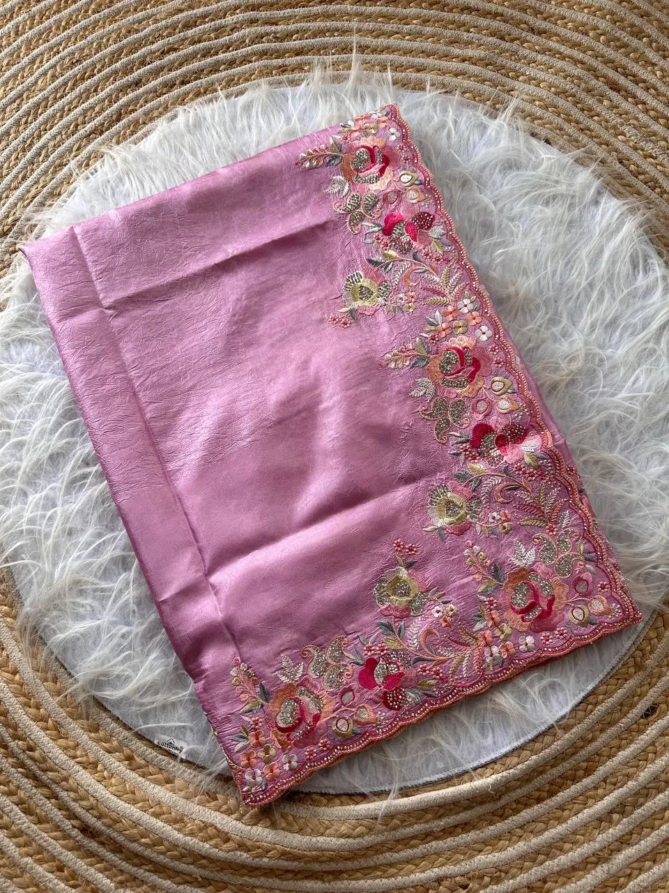 Stylish MHV Gulbano Silk Embroidery Work Saree Wholesale Surat 2026