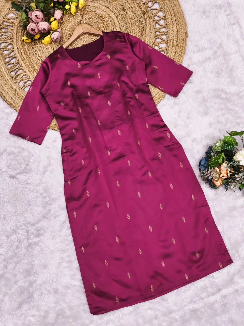 Stylish LFK 7028 Silk Weaving Jari Work Kurti Wholesale Surat 2026
