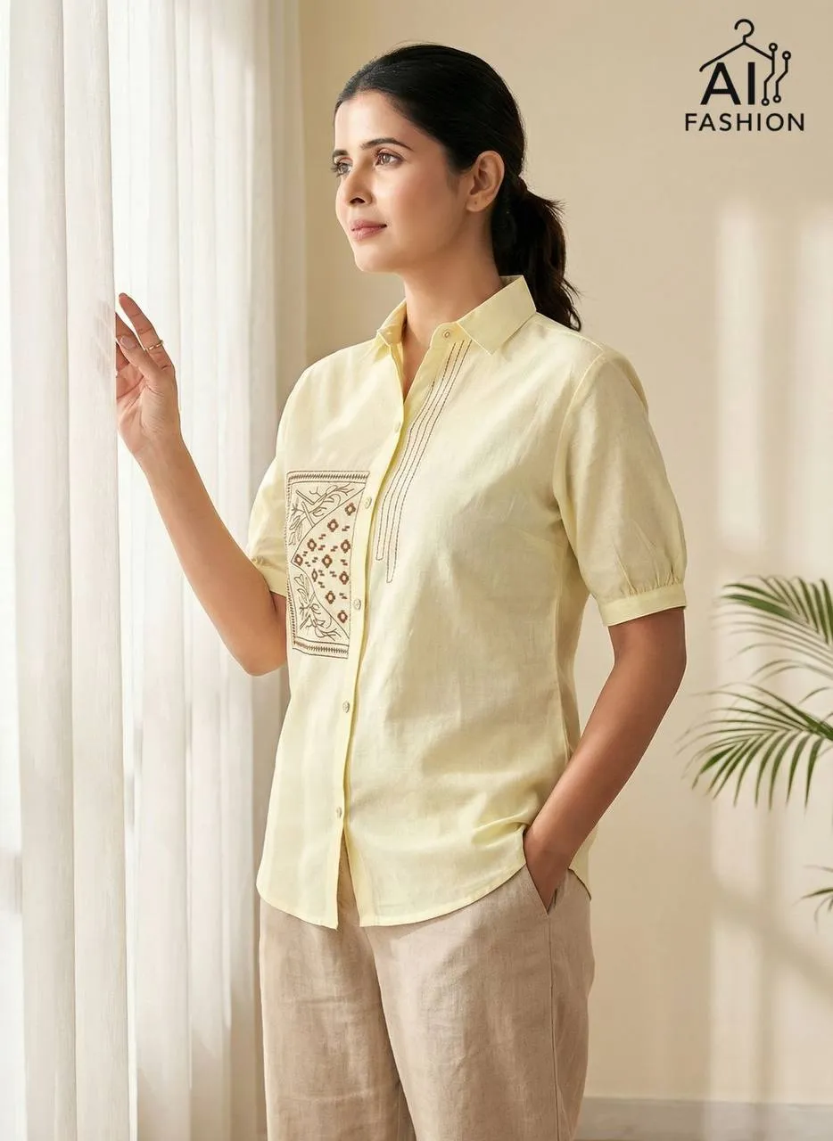 Launching SS2016 Cotton Embroidery Office & Daily Wear Shirt Wholesale Surat 2026