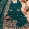 Launching DKT 5175 Crunchy Silk Embroidery Zari Work Anarkali Gown Eid Collection 2026