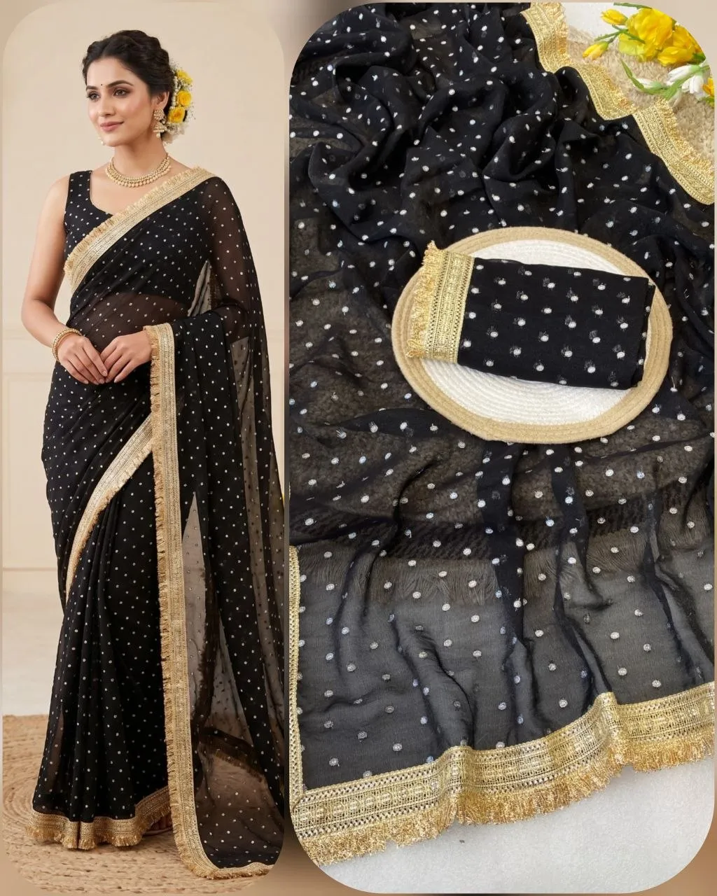 Launching SS180 Anisha Fendy Chiffon Weaving Raksha Bandhan Saree 2026