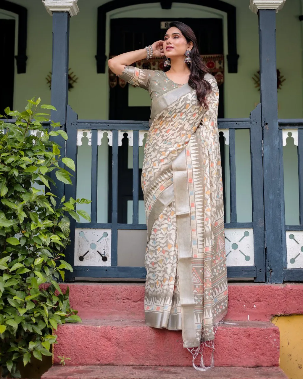 Stylish VFT 715 Lilen Cotton Printed Party & Daily Wear Saree Surat Wholesale Market 2026