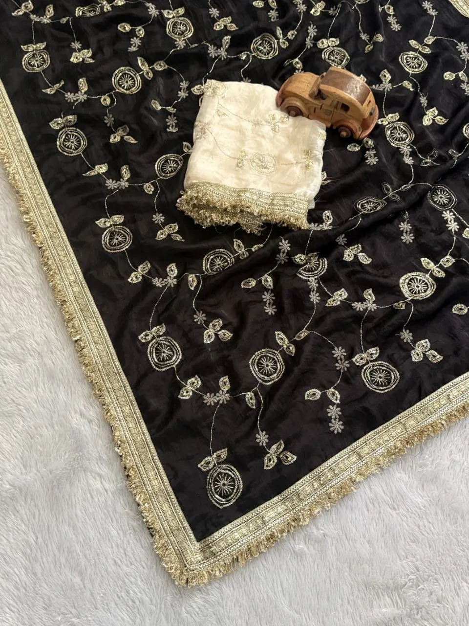 Latest RC1 Rado Sattin Trending Sequence Work Saree 2026