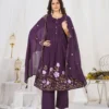 Stylish Lila 159 Cotton Thread Embroidery Festival Anarkali Readymade Dress 2026