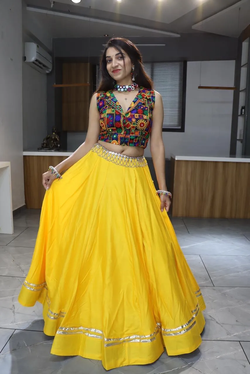 Latest WMT 8014 Rayon Cotton Gota Patti Work Navratri Chaniya Choli 2026