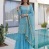 Stylish DKT 5065 Georgeet Embroidery Work Sharara Suit Eid Collection 2026