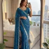 Stylish DKT 5169 Fandy Satin Sequins Work Wedding & Festival Saree 2026