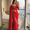 Stylish DKT 5169 Fandy Satin Sequins Work Wedding & Festival Saree 2026