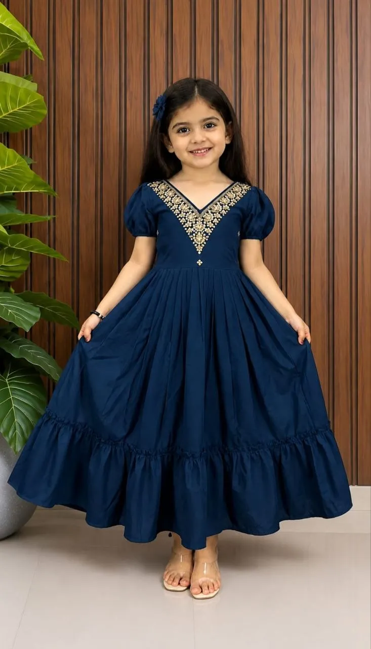 Buy Pari Roman Cotton Long Gown For Women Wholesale In India 2026