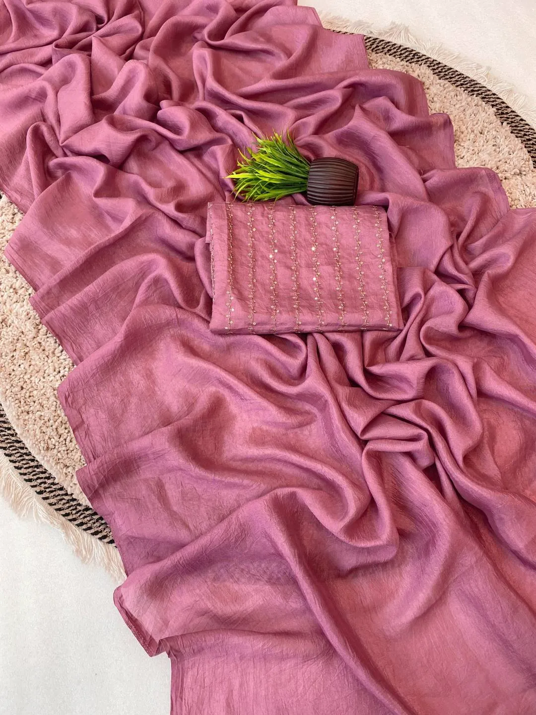 Beautiful SS180 Crush Rangoli Silk Sequence Work Saree Online Shopping 2026