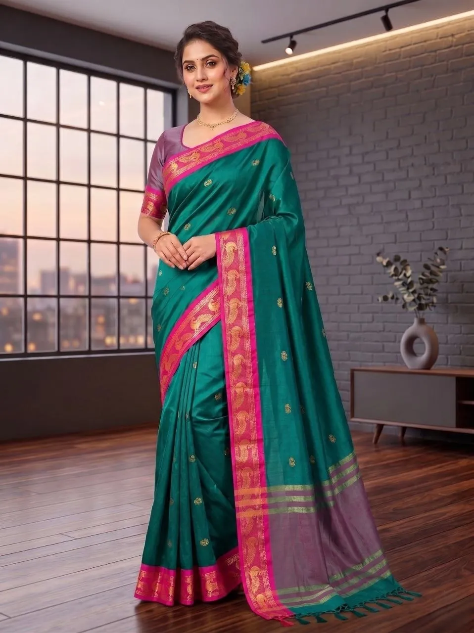 Beautiful SS180 Morpankh Mercerised Silk Zari Work In Manufacturers Surat 2026