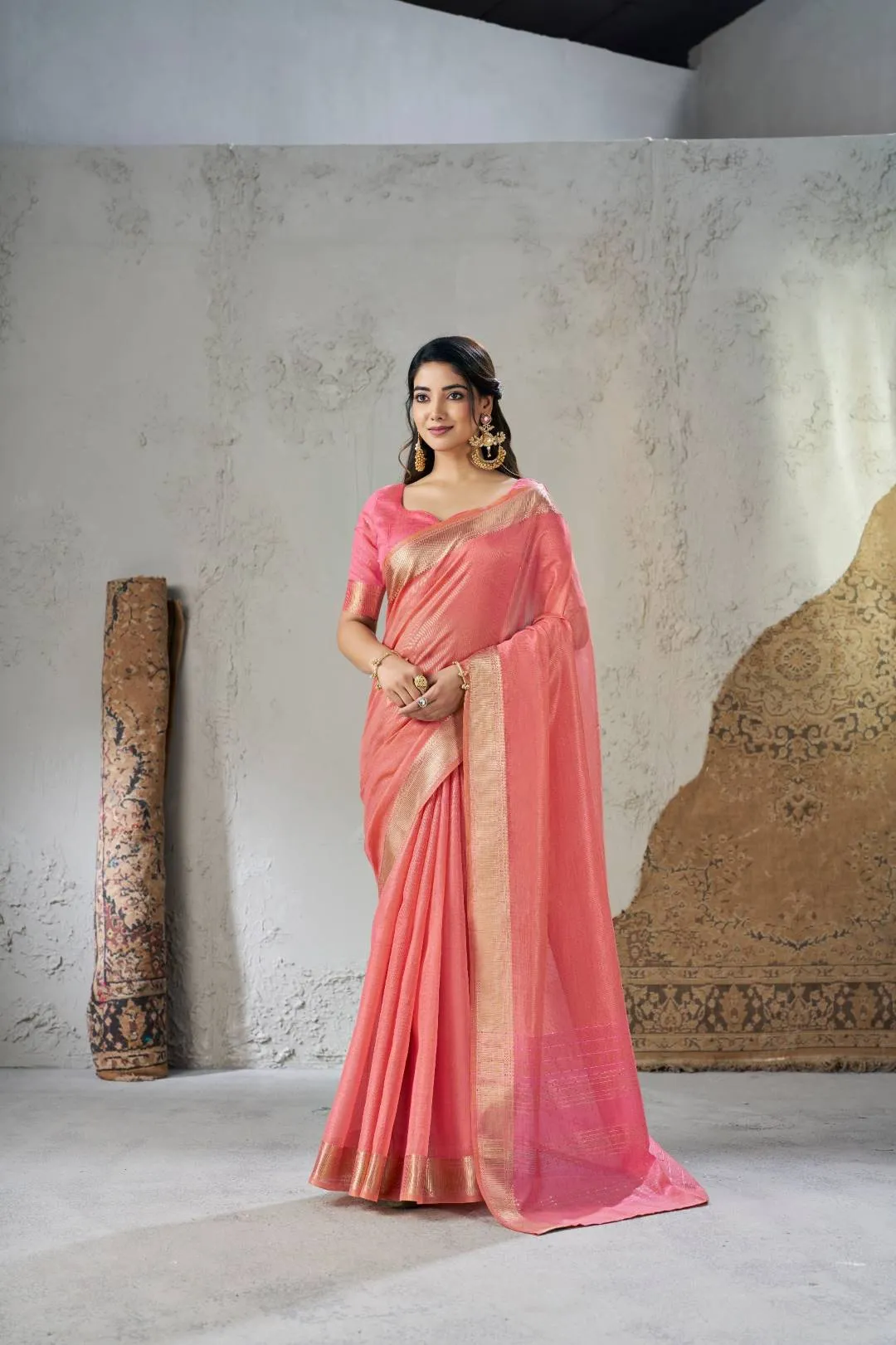 Launching Laxmi 1062 Linan Cotton Silk Weaving Party Wear Saree Wholesale Surat 2026