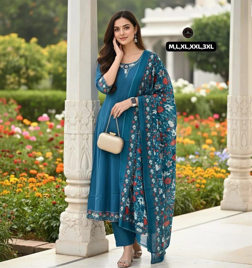 Buy Laxmy Cotton Embroidery Festival Anarkali Readymade Dress & Gown Wholesale Surat 2026