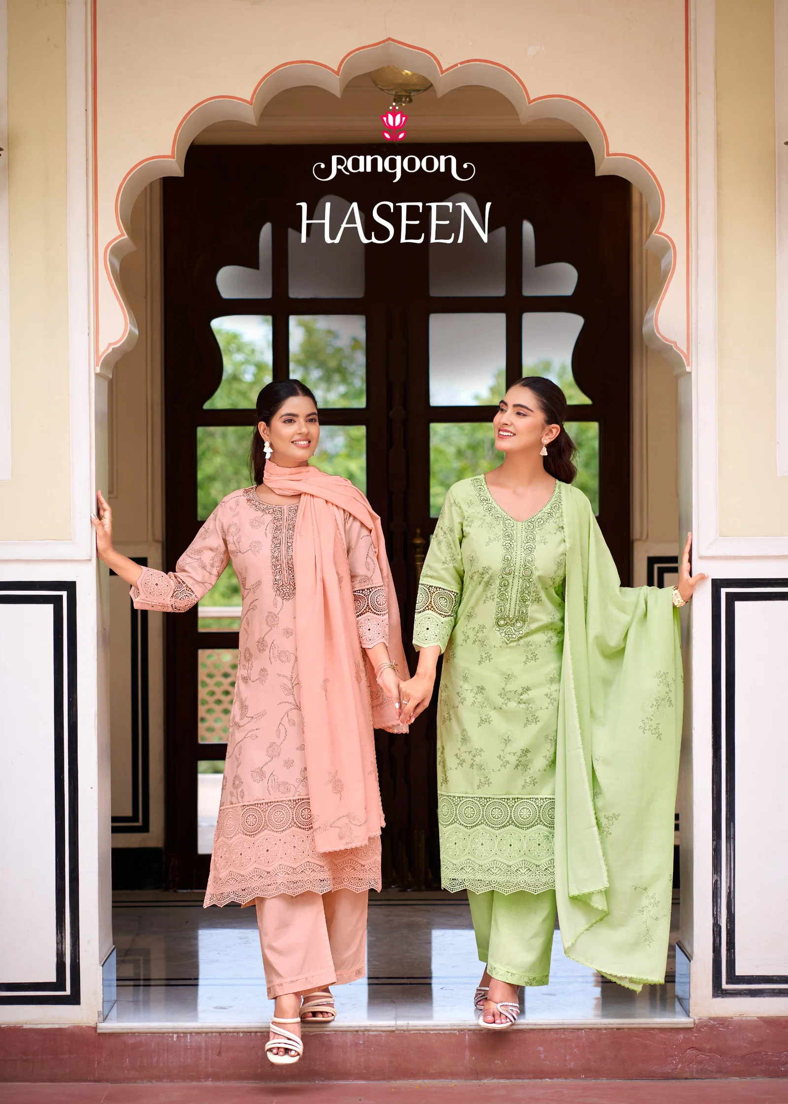Rangoon Haseen Cotton Digital Printed Kurti With Bottom Dupatta Wholesale