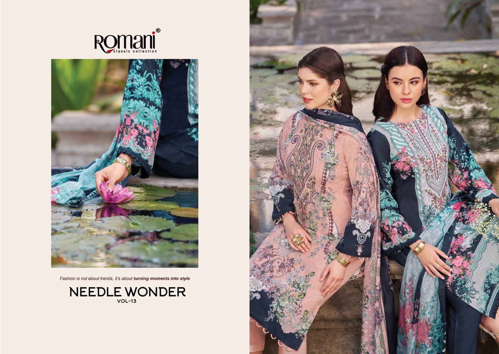 Launching Romani Needle Wonder Vol 13 Cotton Digital Printed Embroidered Dress Material Wholesale 2026