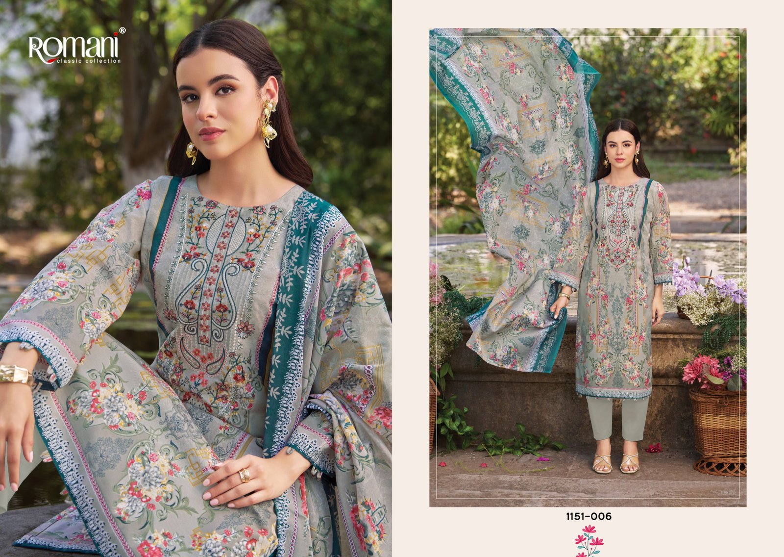 Launching Romani Needle Wonder Vol 13 Cotton Digital Printed Embroidered Dress Material Wholesale 2026