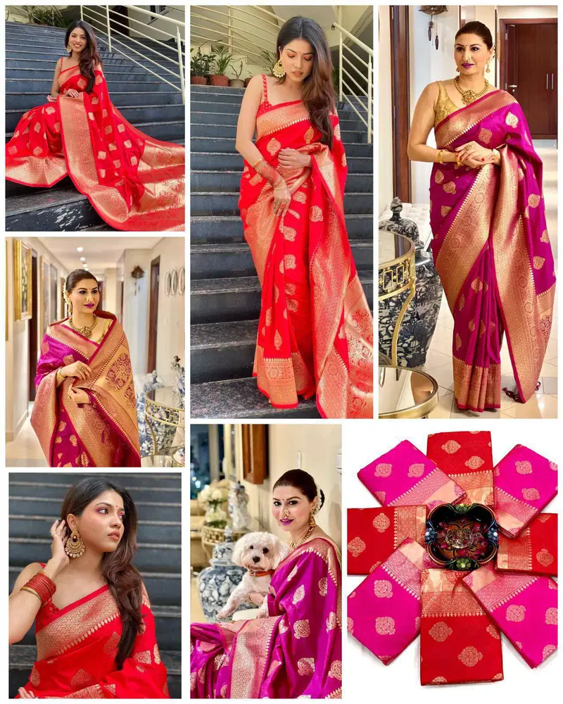 Stylish Soft Silk 6001 Lichi Silk Jacquard Work Saree Collection Wholesale 2026