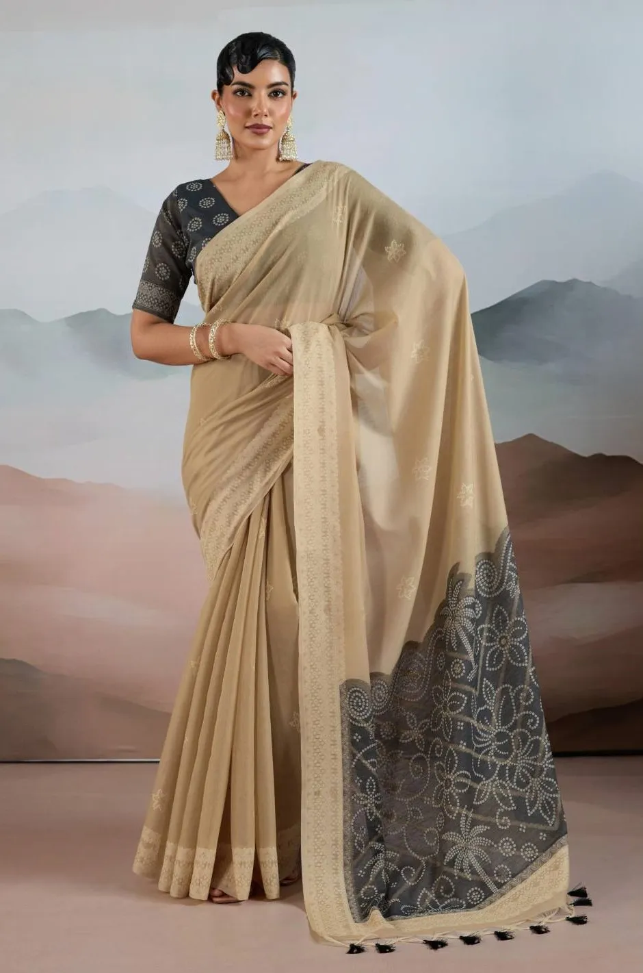 Rajtex Pure Munga Cotton Hnadloom Weaving Work Saree