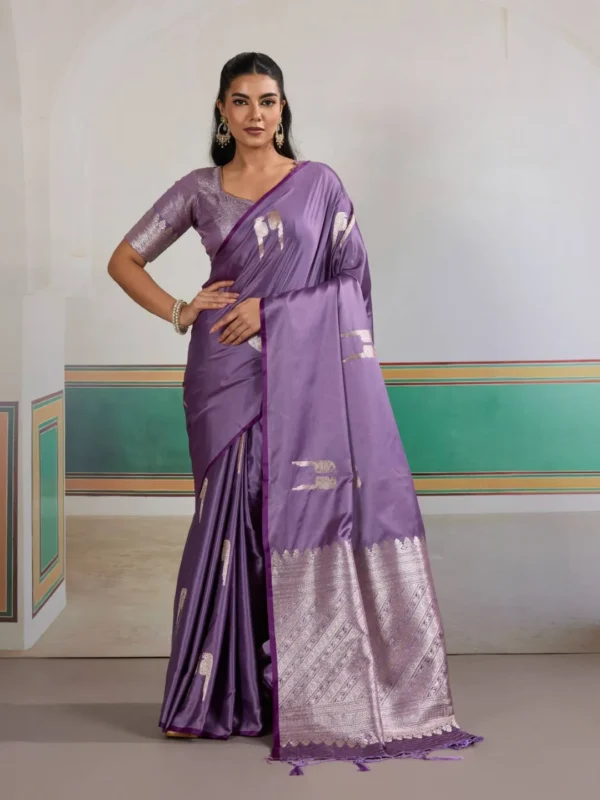 Buy Rajtex Kanthkala Satin Hand Loom Weaving Work Saree Manufacturer in Surat 2026