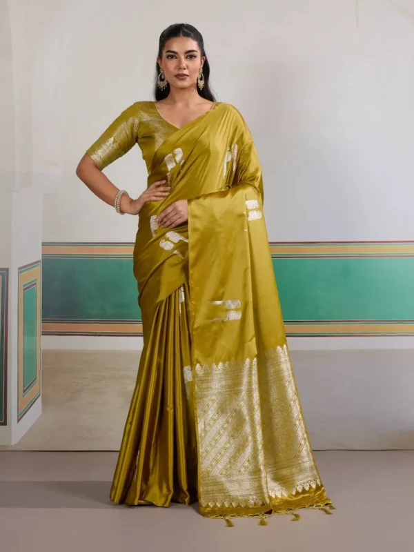 Buy Rajtex Kanthkala Satin Hand Loom Weaving Work Saree Manufacturer in Surat 2026