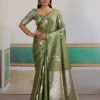 Rajtex Kanthkala Satin Hand Loom Weaving Work Saree Manufacturer in Surat