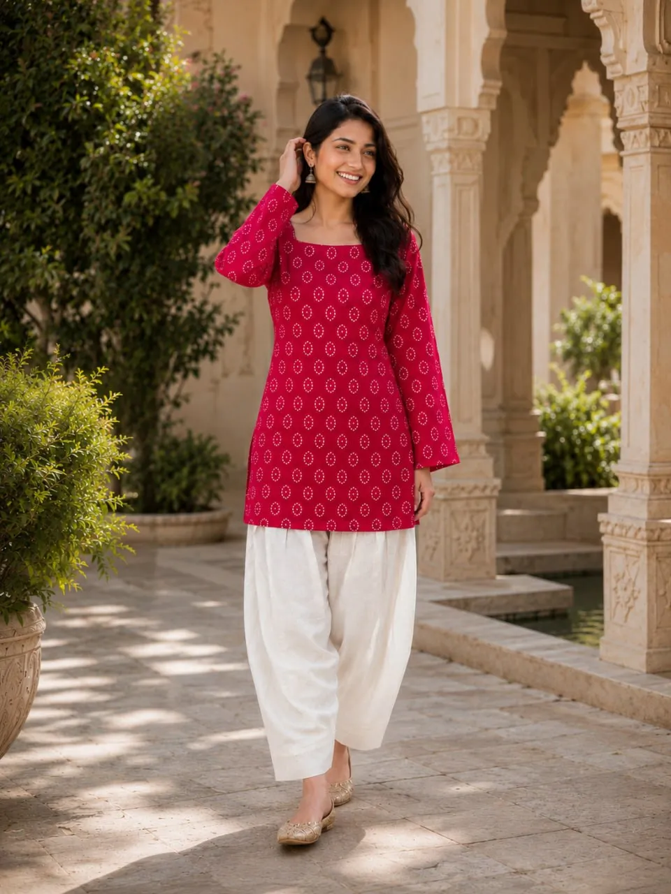 Mohini 9341 Cotton Bandhej Printed Daliy Wear Kurti Pant