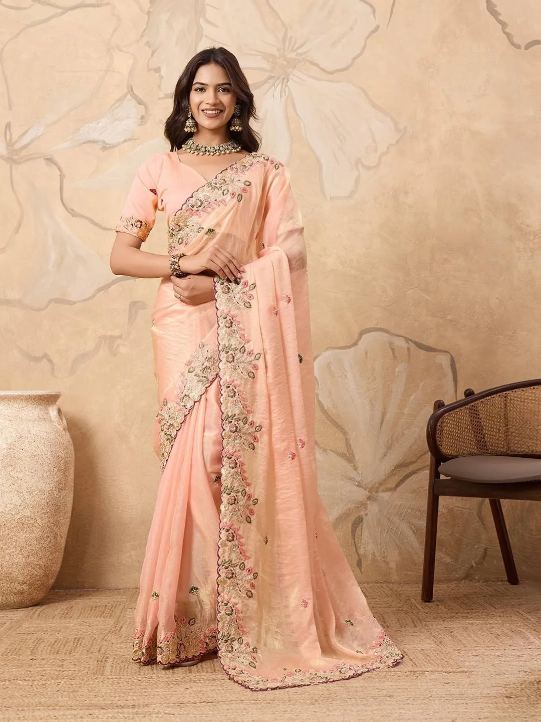 Kiara Maya Fendy Chiffon Embroidery Saree Supplier in Surat