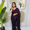SGT 239 Space Silk Party Wear Zip Gown Saree For Women