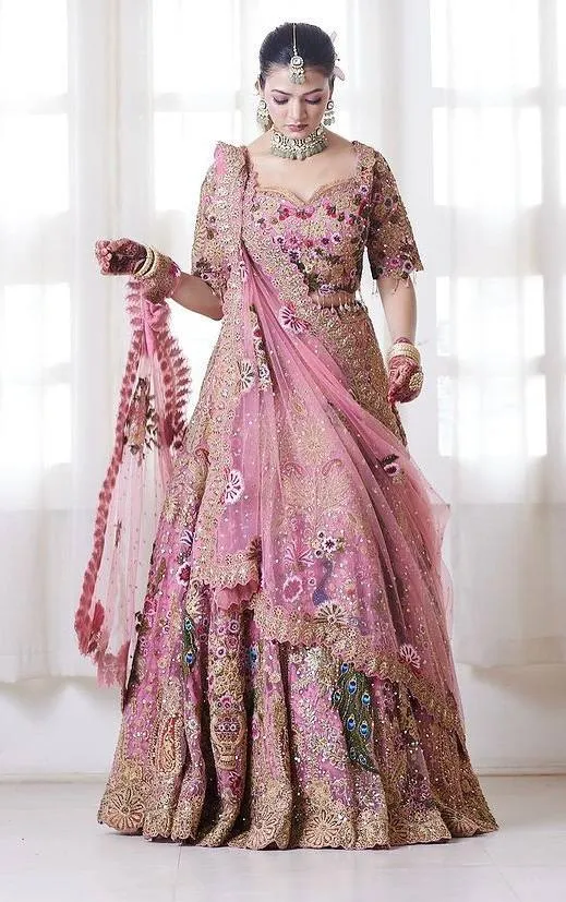SBD 1670 Georgette Embroidery Wedding Lehenga Choli Exporter in India