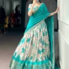 WMN 1102 Dola Chex Printed Zari Weaving Work Lehenga Choli Online