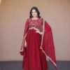 Mohini 9336 Blooming Zari Embroidery Work Gown With Dupatta