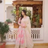 Moni 1243 Russian Silk Printed Zari Embroidery Party Wear Gown With Dupatta