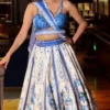 C585 171 Muslin Cotton Printed Blue Lehenga Choli Wholesale Surat