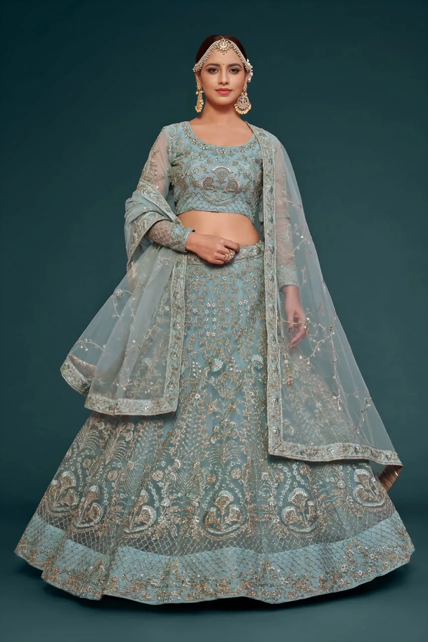 Zeel 7901 Net Thread Embroidery Work Wedding & Party Wear Lehenga Choli