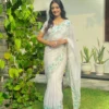 RBC Najakat Crystal Organza Printed Hand Work Saree Collection