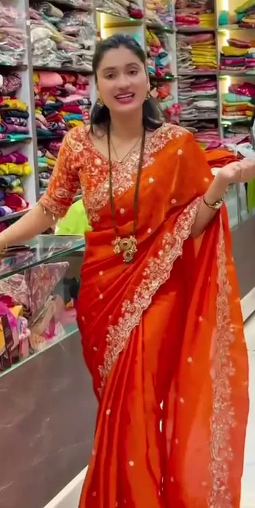 RBC 6046 Keree Fandy Satin Silk Embroidery Wedding Saree