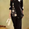 Lila 161 Rayon Embroidery Thread Work Office & Party Wear Co Ords Set