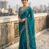 Kusum 866 Fanton Fandy Satin Silk Sequence Embroidery Work Wedding Saree