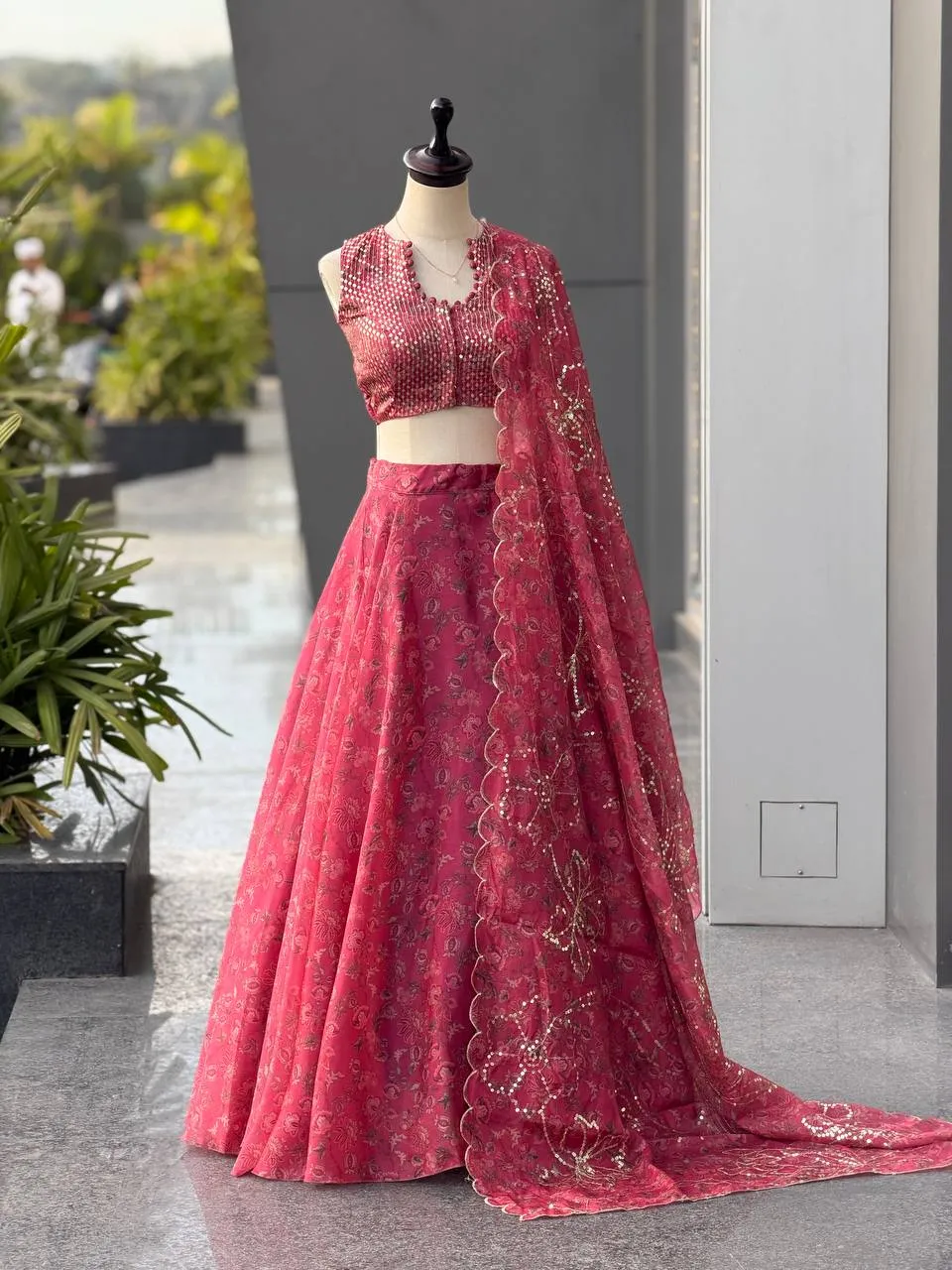 SWT 341 Jimmy Organza Printed Sequence Work Lehenga Choli Collection