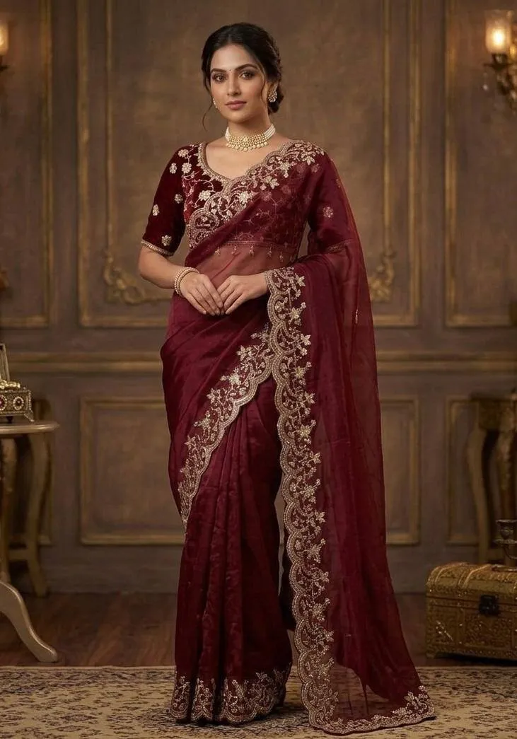 Kusum 855 Mishri Fandy Satin Silk Embroidery Trenging Saree Surat