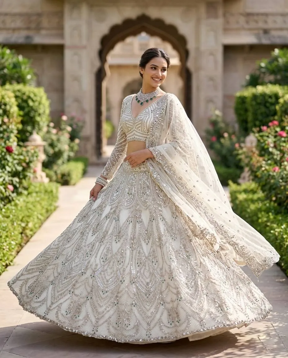 SBD 1854 Net Sequence Work Wedding Lehenga Choli Exporter in India